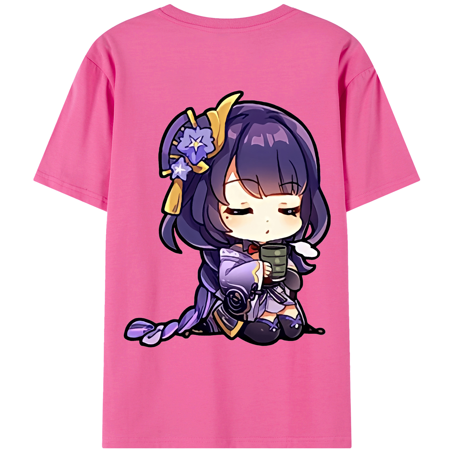 げんし神 雷電将軍 らいでんしょうぐん genshin Raiden Shogun レディース半袖Tシャツ(バックプリント)